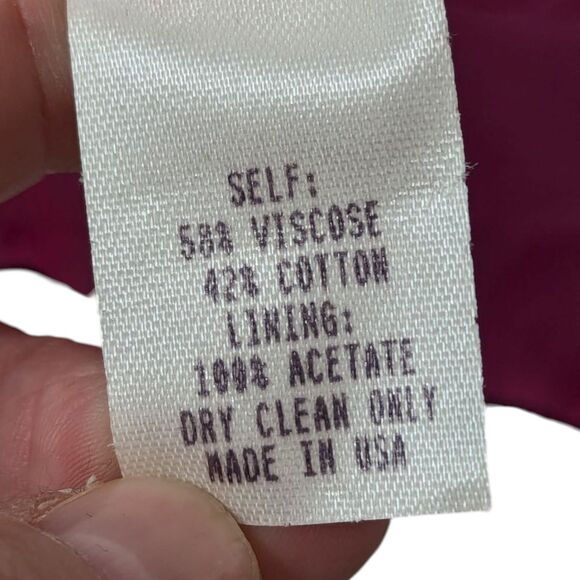 Nanette Lepore Size 8 Brown Faux Persian Lamb Jacket Pink Bow Preppy Cute - Picture 4 of 8